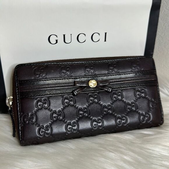 💯Authentic Guccissima Zipped Around Long Wallet 🍀 - Picture 1 of 17